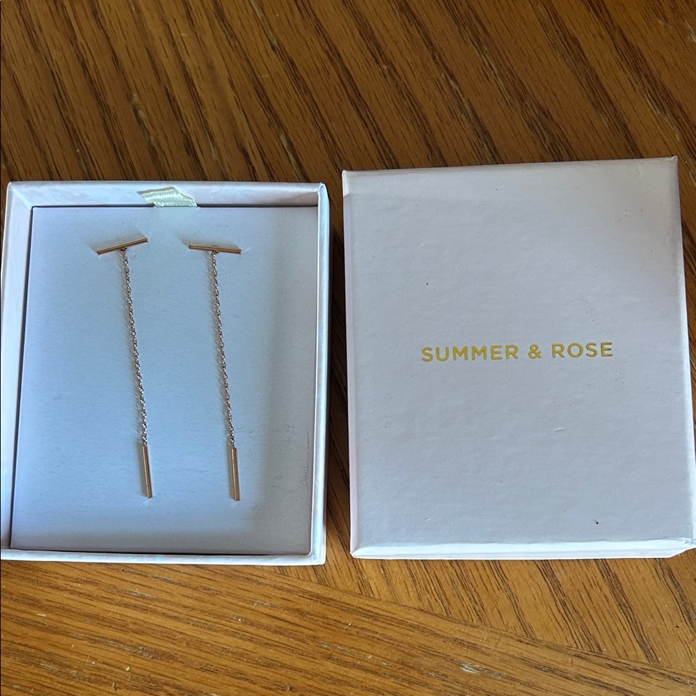 Summer & Rose Gold Chain Earrings